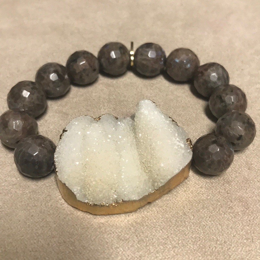 Drusy Jam Jewels stretch bracelet